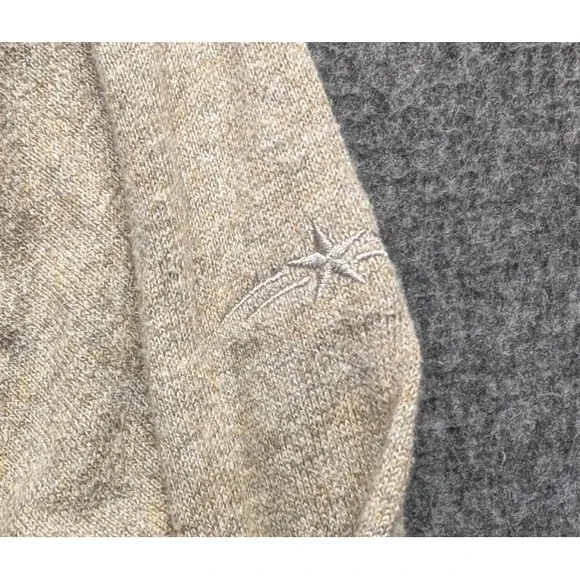 Johnnie O Mens Quarter Zip Pullover Sweater Light Tan Marled Knit Size L - Picture 4 of 10